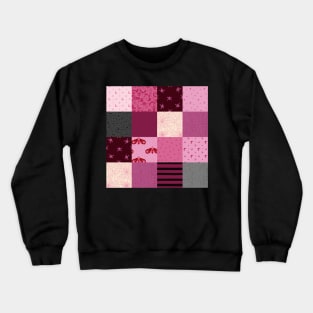 Pink Halloween Patchwork Crewneck Sweatshirt